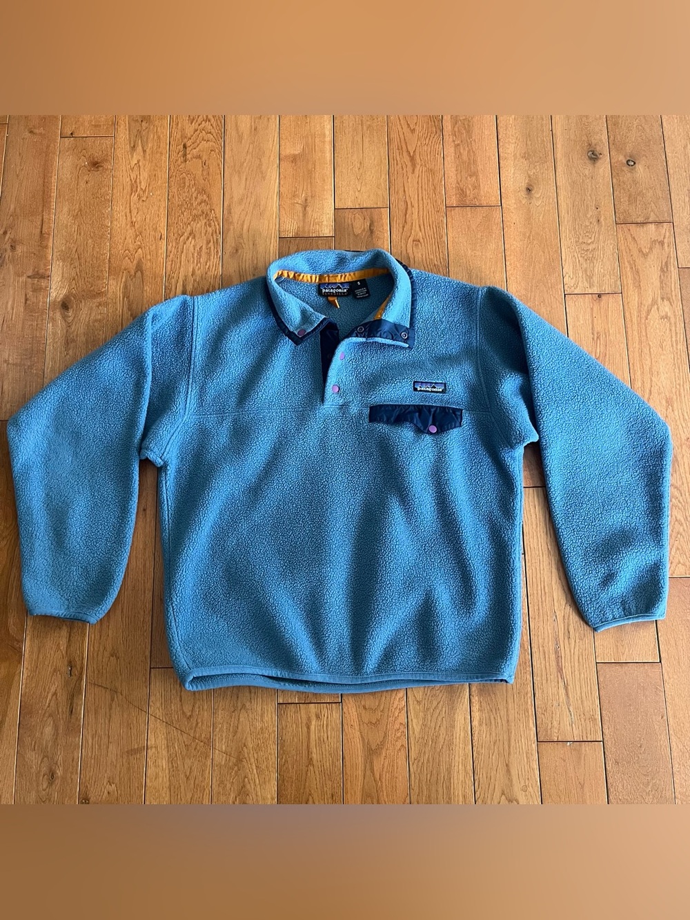 Patagonia Light Blue Synchilla Snap-T Fleece Pullover - Size Small